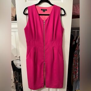 Hot pink sheath dress